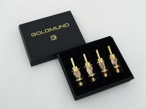 ■□GOLDMUND GM-Y BANANA Yラグ変換 専用バナナプラグ 4個 ゴールドムンド ケース付□■019937017m□■