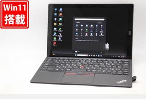 訳有 2K対応 タッチ 13.3型 Lenovo ThinkPad X1 Tablet Gen 2 Windows11 七世代i5-7Y54 8GB NVMe256GB-SSD カメラ LTE 無線 Office管:1050v
