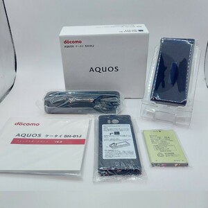 【新品未使用！判定○】docomo AQUOSケータイ　SH-01J　BlueBlack　付属品完備　管理番号Z6968