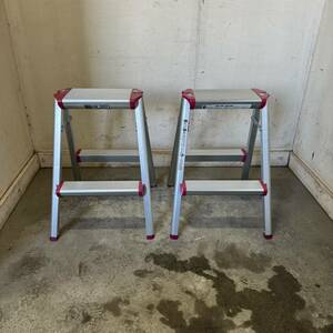 * Gifu departure ①^ corner n/ aluminium /. pcs 2 step ^10FD-02RN/2 legs set / tabletop surface. height approximately 540mm/ maximum use weight 100kg/ present condition goods R5.1/22*