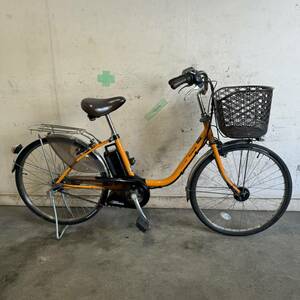 □岐阜発　△ Panasonic vivi SX/電動アシスト自転車/24インチ/3段変速/バッテリー6.6Ah/サドル破れあり/防犯有り/現状品　R6.1/23□2.5