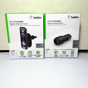 Belkin MagSafe対応 ワイヤレス車載充電器セット