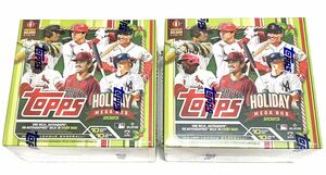 MLB 2023 TOPPS HOLIDAY MEGA BOX 新品 未開封 ボックス ２箱セット レリック AUTO サイン 直筆サインカード 大谷翔平 吉田正尚