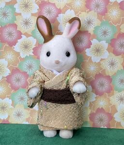 シルバニア 手作り ハンドメイド ◆お兄さん ちりめん 着物 ②