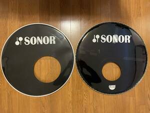 sonor ソナー　20インチ　バスドラム　ヘッド　20 2個セット