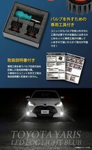 【訳あり品】 ヤリス YARIS 適合 純正LEDフォグランプ交換用バルブ イエロー 3000K 車検対応 カスタム パーツ フォグ ライト　送料無料!_画像9