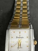 1円 希少 レア Romanette ロマネッティ レディース Quartz クオーツ 白文字盤 18K GOLD CROWN 18金 サファイア ガラス 現状品 コレクション_画像6