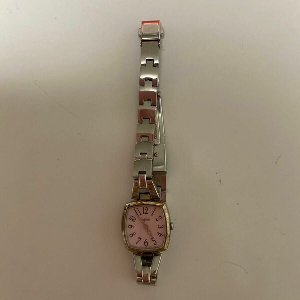 セイコー　電池切れ　　アルバ　腕時計　　　中古　　文字版ピンク系　美品