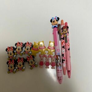 東京ディズニーランド　ボールペン&シャープペン＆３色ペン+シャープペン&クリップ12コセット　新品同様