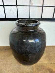 [KA432] 壺 水瓶 大壺 茶道具 茶席 骨董品 古美術 置物 時代物 希少品 茶道具 花入 花生 花器 花瓶 瓶