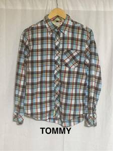 TOMMY トミー チェックネルシャツ c-42g