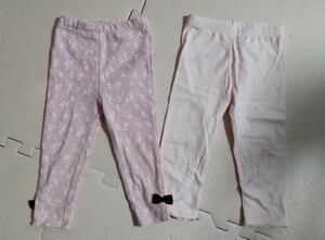 レギンス パンツ ピンク　ベビー服　子供服　2枚セット　90 ベビーギャップ　アースミュージックアンドエコロジー　トイザらス