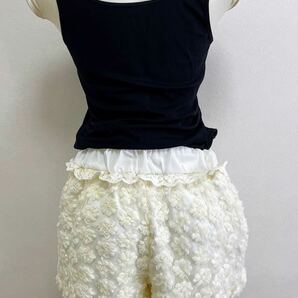 LIZLISA ショートパンツ 花柄 レース クリーム系 ルームウェア ガーリー 姫系 短パン コスプレ 衣装 女の子の画像2