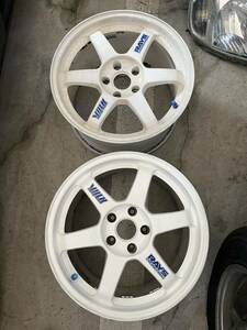 VOLK RACING RAYS レイズ TE37 17inch 9.5j +40 2本セット 鍛造 希少 軽量 白 ホワイト