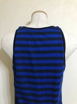 【新品】 adidas originals STRIPED TANK アディダス オリジナルス ボーダー ビッグロゴ タンクトップ サイズM ネイビー 青 BK5856_画像4