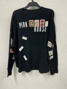 ♪ 送料無料　ピンクハウス PINK HOUSE オーバーサイズ ワッペン　ワッフルTシャツ　美品