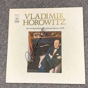 ウラディミール・ホロヴィッツ　Vladimir Horowitz 直筆サイン入りレコード　カーネギーホール