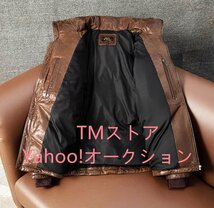 良い品質☆大量充填 90%ホワイトダックダウン レザーダウンジャケット カーフスキン 本革 ブルゾン カウハイド 極厚 防寒防風抜群 M-5XL_画像2