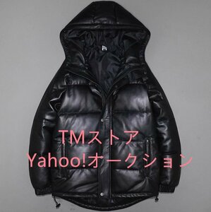 強くお勧め★ 本革レザーダウンジャケット 羊革 ダックダウンコート 秋冬防寒 防風 M～3XL