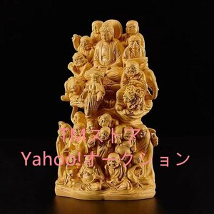 極上の木彫 仏教美術 精密彫刻 仏像 手彫り 極上品 十八羅漢