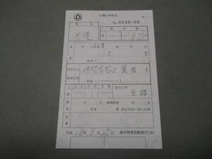 671.近鉄 伊勢若松 出札補充券