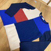 BEAUTY&YOUTH UNITED ARROWS（ビューティーアンドユースユナイテッドアローズ　ウール100% ニット　　セーター　カラーブロックニット_画像3