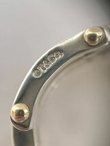 美品！TIFFANY&Co. ティファニー ゲートリング リング 指輪 K18/SV925 シルバー アクセサリー 750/925_画像7