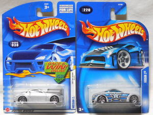 HOT WHEELS / ニッサン Z (2002 FIRST EDITIONS/銀)+(2003 #220/艶消グレー) 開封用２台セット