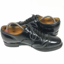 【リーガル】本物 REGAL 靴 25cm 黒 ストレートチップ ビジネスシューズ 内羽根式 本革 レザー 男性用 メンズ 25 EEE_画像7