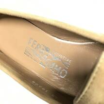 【フェラガモ】本物 Ferragamo 靴 22cm ガンチーニ パンプス カジュアルシューズ スエード 女性用 レディース イタリア製 4 1/2 C_画像9