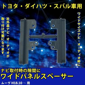 ダイハツ ムーヴ H18.10 ～ 用 ワイド パネル スペーサー サイドパネル 市販 社外品 ナビ オーディオ 取り付け 隙間 埋める 車