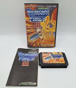 MD メガドライブ サンダーフォースⅢ Mega Drive THUNDER FORCE 3 ケース 説明書 付き レトロゲーム ソフト 【3577】