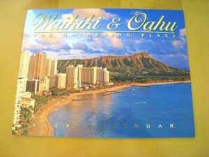 ■ ハワイ カレンダー 2024年 Waikiki & Oahu オアフ島 Hawaii ABCストア限定