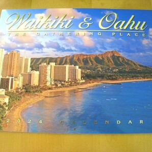 ■ ハワイ カレンダー 2024年 Waikiki & Oahu オアフ島 Hawaii ABCストア限定の画像1