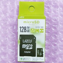 【新品未使用】国内正規品・Switch対応 LAZOS microSDカード 128GB UHS-I / U3規格 最大110MB/s SDアダプタ付属 micro SD SDXC_画像1