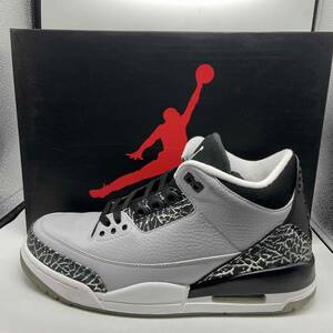  NIKE AIR JORDAN 3 RETRO WOLF GREY 27.0cm 2014年 136064-004 ナイキ エアジョーダン3レトロウルフグレー