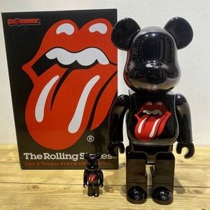 MEDICOM TOY 2022 BE@RBRICK The Rolling Stones Lips & Tongue BLACK CHROME Ver. 100％ & 400％ ベアブリック ローリングストーンズ