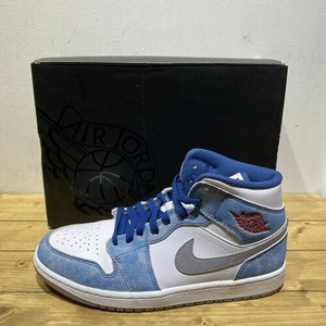 NIKE 2022 AIR JORDAN 1 MID SE &#34;French Blue Fire Red&#34; 26cm DN3706-401 ナイキ エアジョーダンワンミッド スニーカー