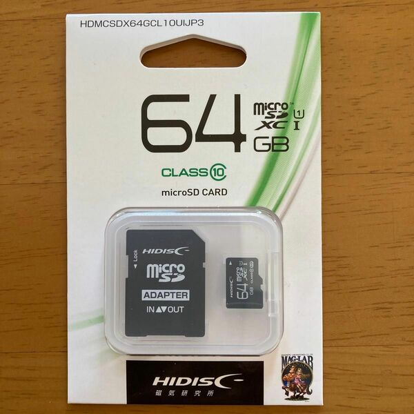 HIDISC(磁気研究所)microSDカードです。CLASS10。新品未使用ですが、保証期間の1年は過ぎています。ご検討よろしく