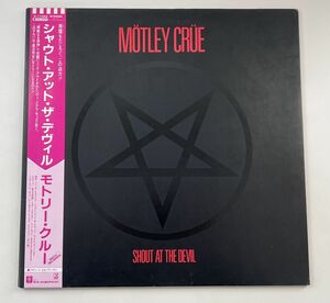 LP盤レコード/MOTLEY CRUE モトリー・クルー/SHOUT AT THE DEVIL シャウト・アット・ザ・デヴィル/紙スリーブ,解説書,帯付/P-11428【M005】