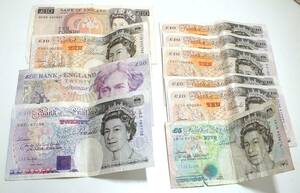 11K 海外 イギリス ポンド 英国 紙幣 旧 札 BANK OF ENGLAND イングランド POUNDS 115ポンド スターリング 1円スタート