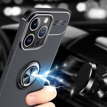 iPhone 14 Plus ケース アイフォン14 プラス ケース 6.7インチ スマートフォンカバー シリコンケース 車載用磁石ホルダー リング付き 便利_画像9