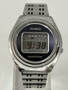 【M3】CASIO CASIOTRON カシオトロン 01-502 SS 電池交換済み 稼働品 中古腕時計