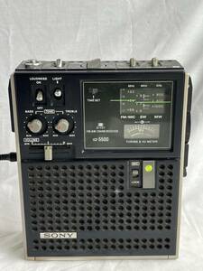 【M136】SONY ICF-5500 FM/AM 3BAND RECEIVER 通電OK 中古 ジャンク品扱い