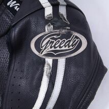 返品可◆3L◆MFJ公認 ニースライダー付 レザーレーシングスーツ 革ツナギ GREEDY 正規品◆推定10万円◆J262_画像9