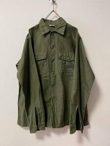 ビンテージ U.S.NAVY（アメリカ海軍）SEABEES（シービーズ） Olive Green Shirts（OG シャツ） ＜16 ( 1/2) / XL fit＞