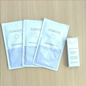 シミウス　プレミアム マスクパック３枚セット＋薬用ホワイトニング　リフトケアシリーズ　 スーパーＣ スティック１箱