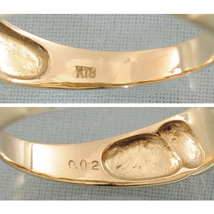 【H80】 K18 イエローゴールド 天然 ラズライト ラピスラズリ メレダイヤ デザイン リング 指輪 中古品仕上済 15号 ソーティングラベル付_画像7