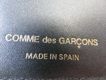 美品 COMME des GARCONS コムデギャルソン 2つ折り財布 ラウンドファスナー レザー エンボス SA7100EL ブラック 991721962＃4_画像7