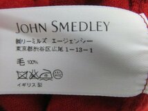 JOHN SMEDLEY ジョンスメドレー ニットカーディガン 薄手 メリノウール クランベリー S 991768259■_画像4